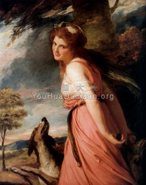 Lady Hamilton as a Bacchante - 乔治·罗姆尼